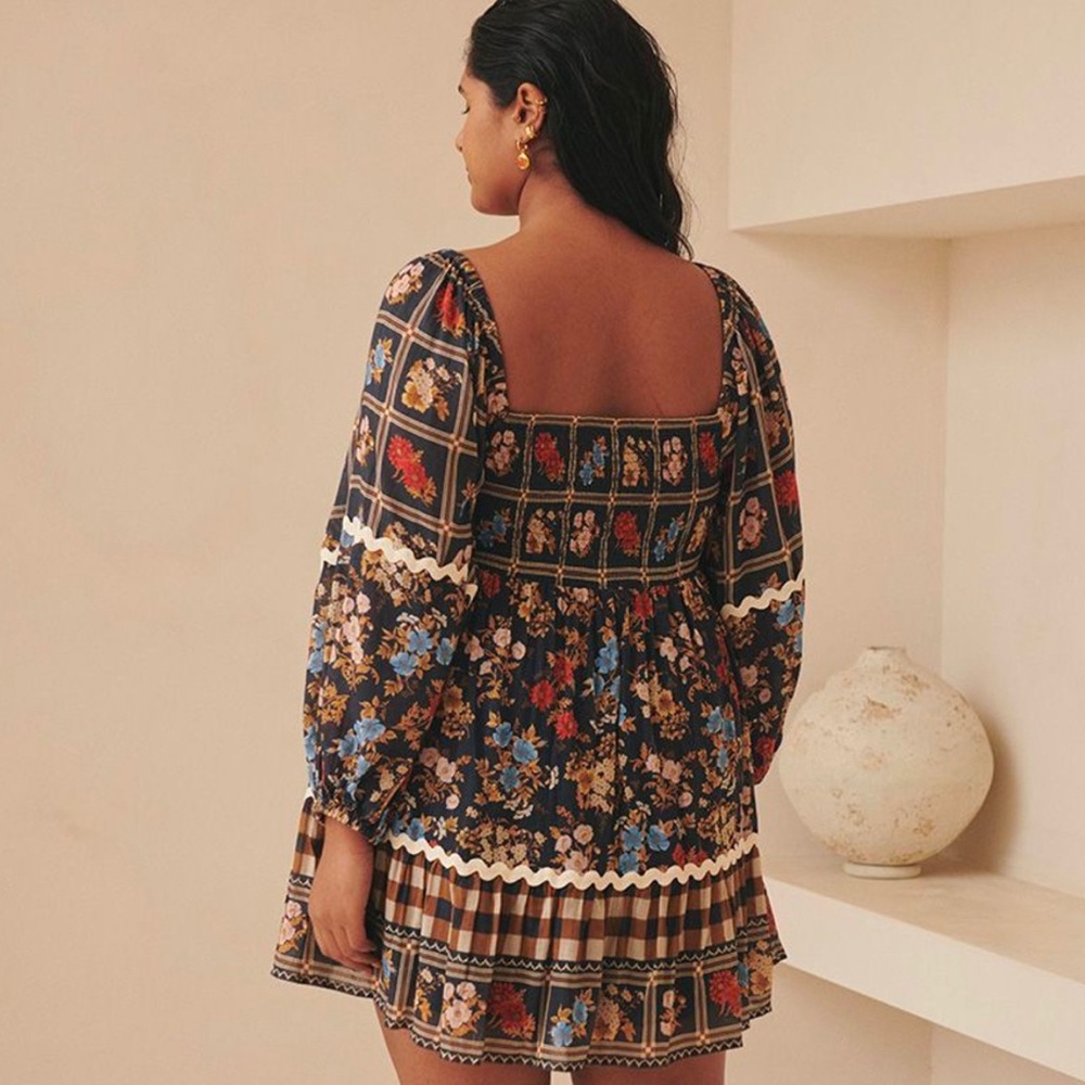 Spell Floral Patchwork Mini Dress - Multicolor - image 4